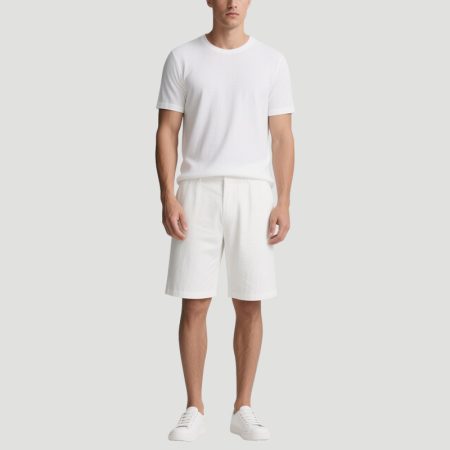 casual-and-versatile-simple-white-mens-top-and-shorts-set
