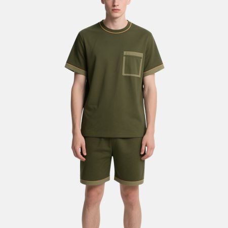 olive-green-pocket-tee-shorts-set-mens-summer-casual-wear