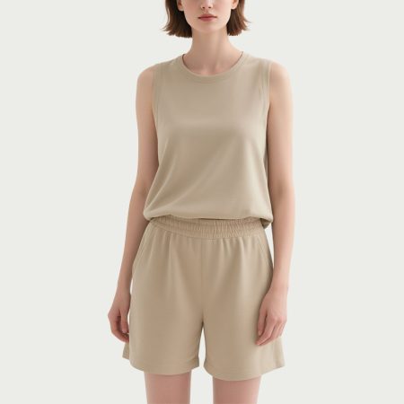beige-sleeveless-tank-shorts-set-womens-summer-outfit