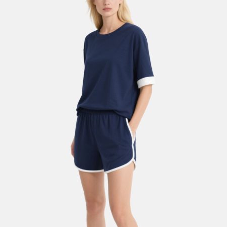 navy-blue-contrast-trimmed-tee-shorts-set-womens-summer-athletic-outfit