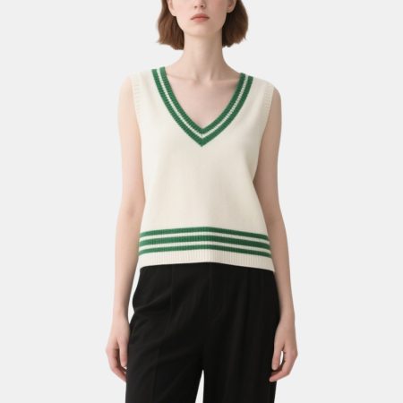 college-style-contrast-striped-v-neck-womens-knitted-vest